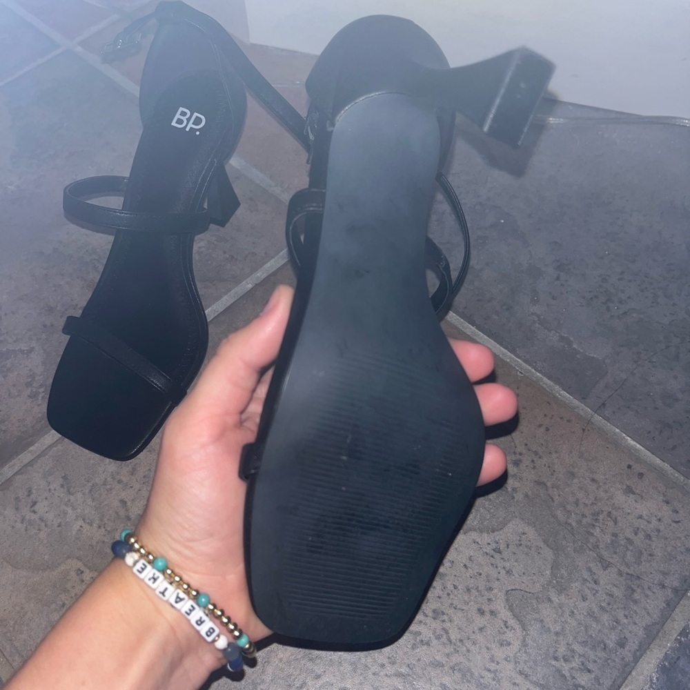 bp Black Block Heel Sandals Sleek Minimalist Design